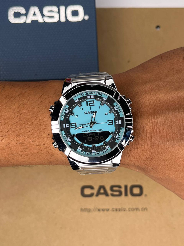 ساعت کاسیو مردانه استیل صفحه تیفانی Casio AMW-B880