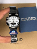 ساعت کاسیو مردانه مشکی صفحه سفید Casio AMW-B880