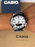 ساعت کاسیو مردانه مشکی صفحه سفید Casio AMW-B880