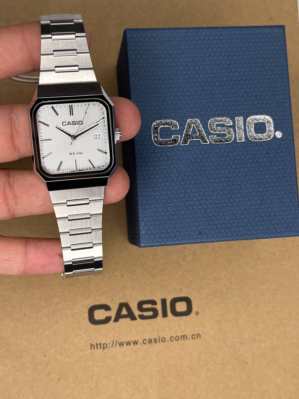 ساعت کاسیو مردانه استیل صفحه سفید Casio AMW-B185